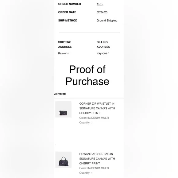 Coach Rowan Satchel Bag Crossbody Signature Canvas Cherry Print Denim - Picture 5 of 5